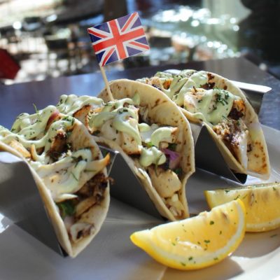 3x Blackened Fish Tacos with Avacodo Sauce