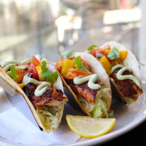 (3) Blackened Fish or Shrimp Tacos