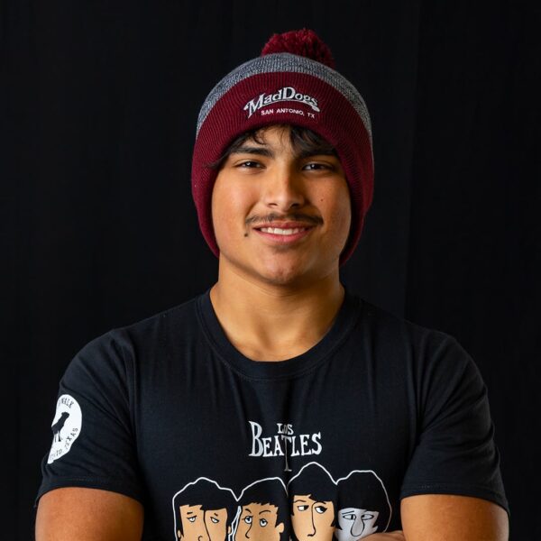 MD Beanie Grey Maroon
